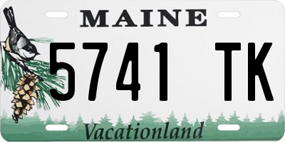 ME license plate 5741TK
