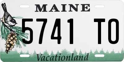 ME license plate 5741TO