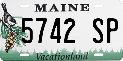 ME license plate 5742SP