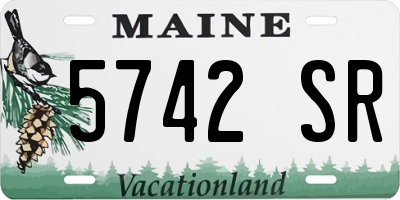 ME license plate 5742SR