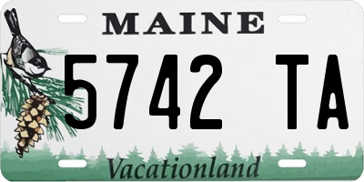 ME license plate 5742TA