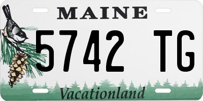 ME license plate 5742TG