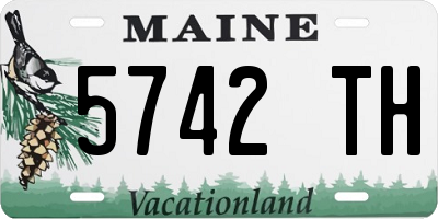 ME license plate 5742TH