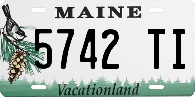 ME license plate 5742TI