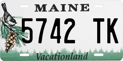 ME license plate 5742TK