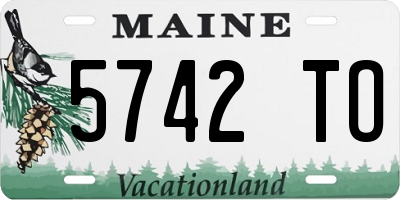 ME license plate 5742TO