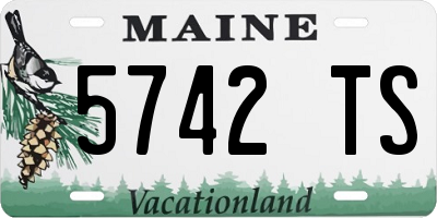 ME license plate 5742TS
