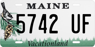 ME license plate 5742UF