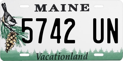 ME license plate 5742UN