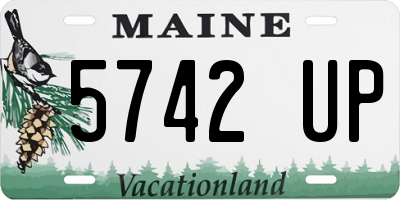 ME license plate 5742UP