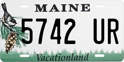 ME license plate 5742UR