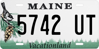 ME license plate 5742UT