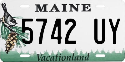 ME license plate 5742UY