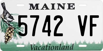 ME license plate 5742VF