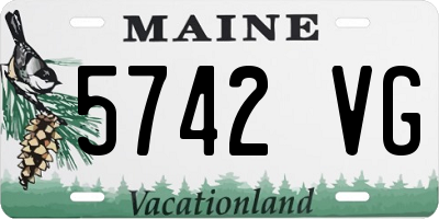 ME license plate 5742VG