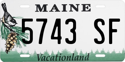 ME license plate 5743SF
