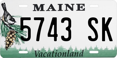 ME license plate 5743SK