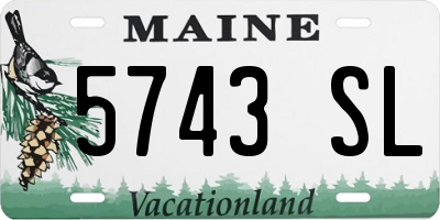 ME license plate 5743SL