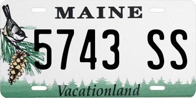ME license plate 5743SS