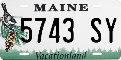 ME license plate 5743SY