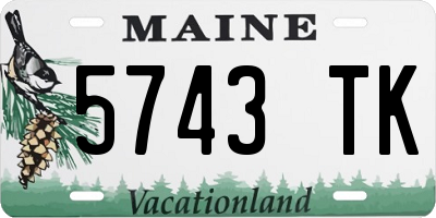 ME license plate 5743TK