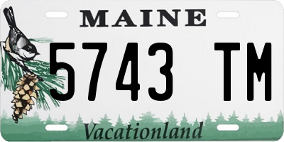ME license plate 5743TM