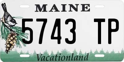 ME license plate 5743TP