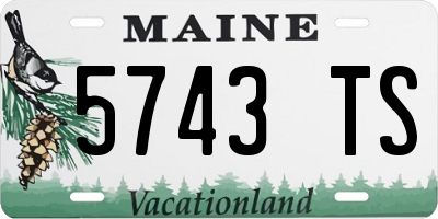 ME license plate 5743TS