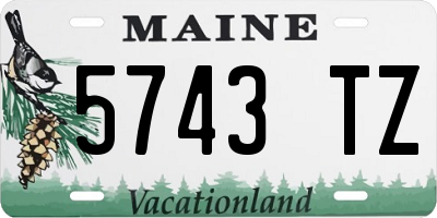 ME license plate 5743TZ