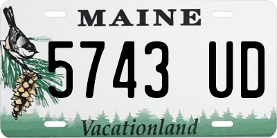 ME license plate 5743UD