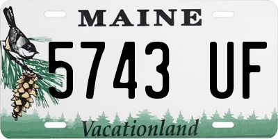ME license plate 5743UF