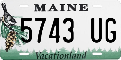 ME license plate 5743UG