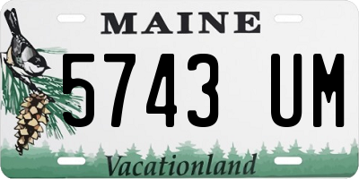 ME license plate 5743UM