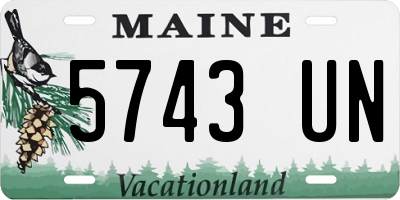 ME license plate 5743UN