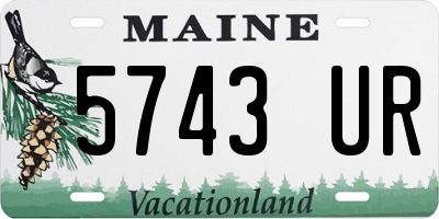 ME license plate 5743UR