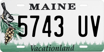 ME license plate 5743UV