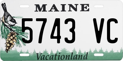 ME license plate 5743VC