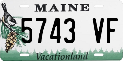 ME license plate 5743VF