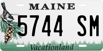 ME license plate 5744SM