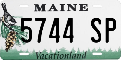 ME license plate 5744SP