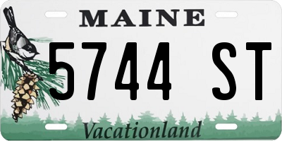 ME license plate 5744ST