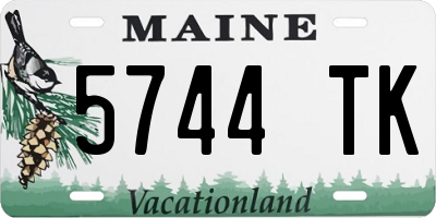 ME license plate 5744TK