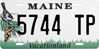 ME license plate 5744TP