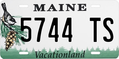 ME license plate 5744TS