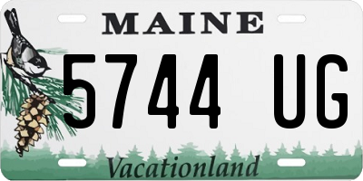ME license plate 5744UG