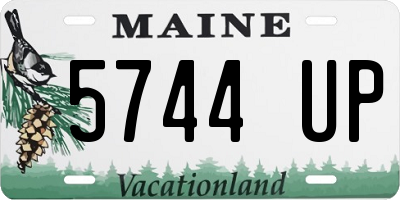 ME license plate 5744UP