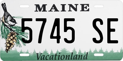 ME license plate 5745SE