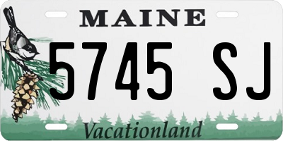 ME license plate 5745SJ