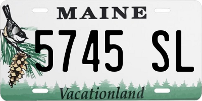 ME license plate 5745SL