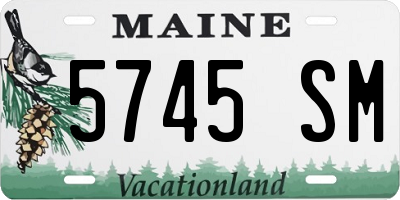ME license plate 5745SM